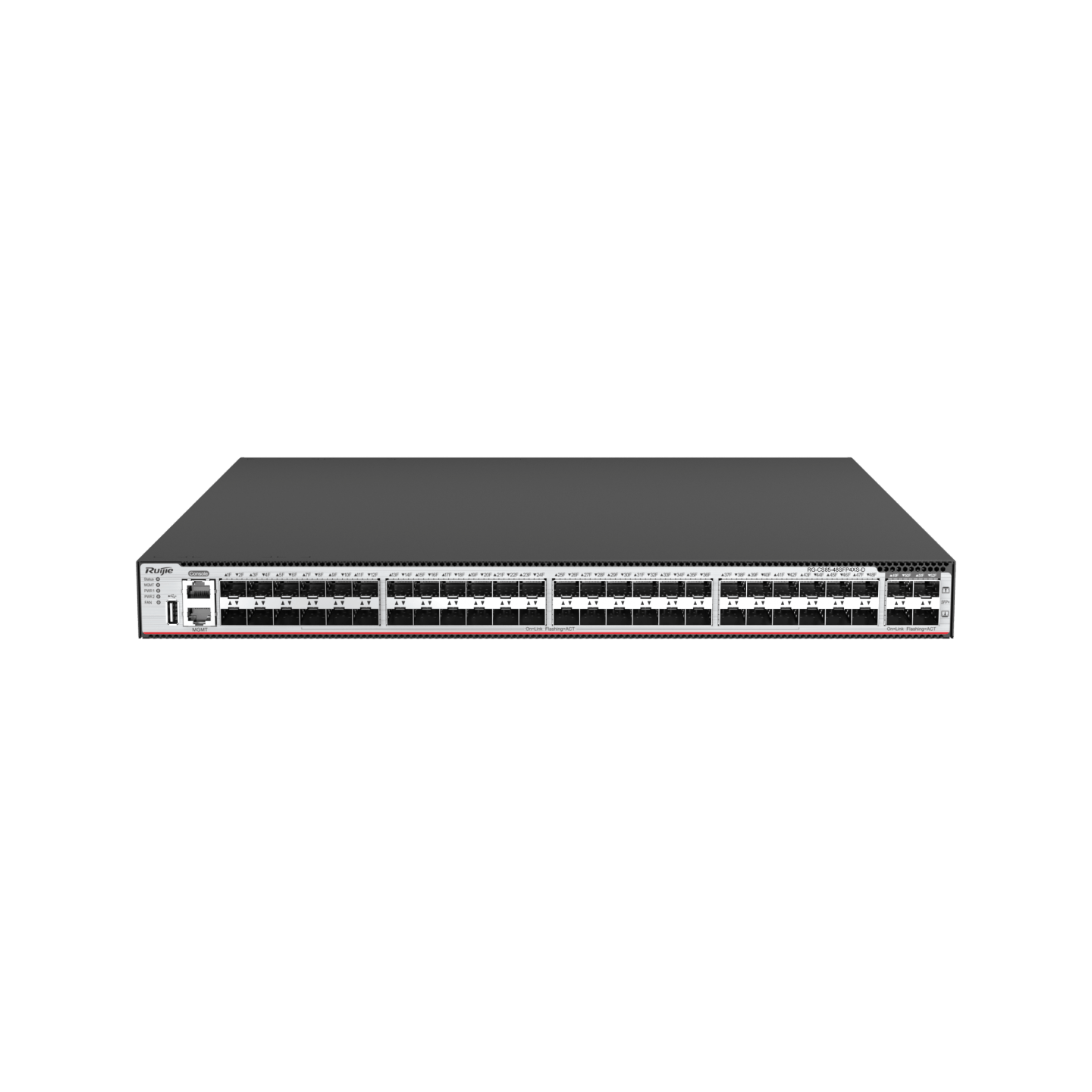 RG-CS85-48SFP4XS-D 48-Port GE All-Optical Layer 3 Enterprise-Class Core or Aggregation Switch, 4 × 10G Uplink Ports